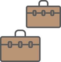 Suitcases Line Filled Light Icon vector