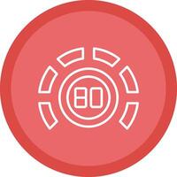 Thermostat Line Multi Circle Icon vector