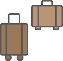 Suitcases Line Filled Light Icon vector