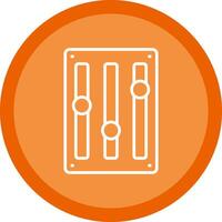 Music Adjust Line Multi Circle Icon vector