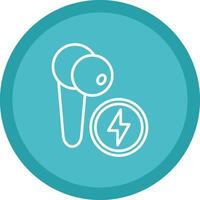 Earbud Line Multi Circle Icon vector