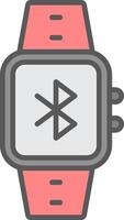 Bluetooth Line Filled Light Icon vector