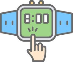 Touchscreen Line Filled Light Icon vector