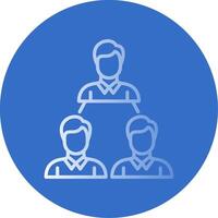 Workforce Management Flat Bubble Icon vector