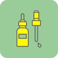 suero lleno amarillo icono vector