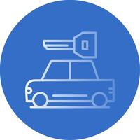 Rental Car Flat Bubble Icon vector