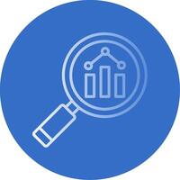 Market Research Flat Bubble Icon vector