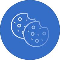 Cookies Flat Bubble Icon vector