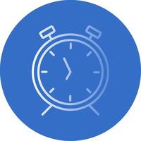 alarma reloj plano burbuja icono vector