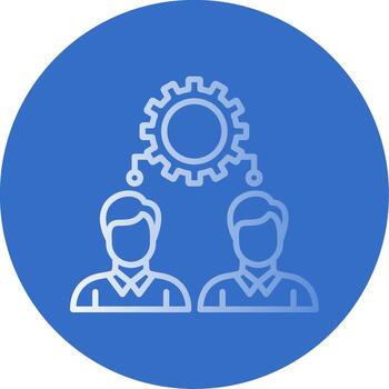 Workforce Flat Bubble Icon vector