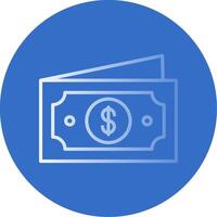 Paper Money Flat Bubble Icon vector