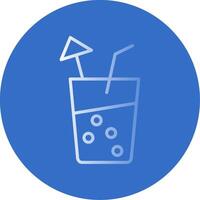 Soft Drink Flat Bubble Icon vector