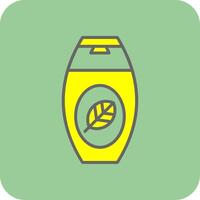 Shampoo Filled Yellow Icon vector