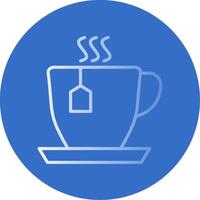 Cup Of Tea Flat Bubble Icon vector