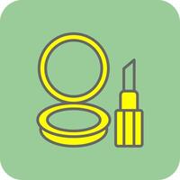 Beauty Filled Yellow Icon vector