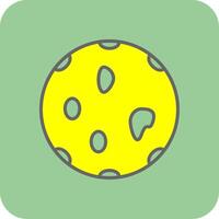 Sponge Filled Yellow Icon vector