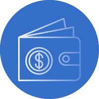 Wallet Flat Bubble Icon vector