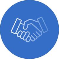 Handshake Flat Bubble Icon vector