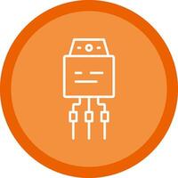 Transistor Line Multi Circle Icon vector