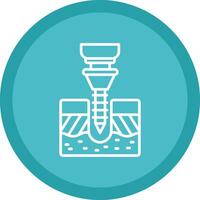 Drilling Line Multi Circle Icon vector