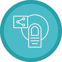 Share Line Multi Circle Icon vector