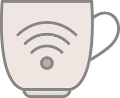 Wifi Line Filled Light Icon vector