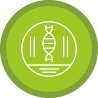 Dna Strand Line Multi Circle Icon vector