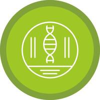 Dna Strand Line Multi Circle Icon vector