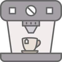 Coffee Machine Line Filled Light Icon vector