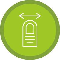 Tap Drag Line Multi Circle Icon vector