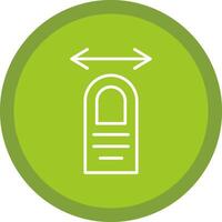 Tap Drag Line Multi Circle Icon vector