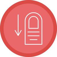 Tap Down Line Multi Circle Icon vector