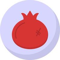 Pomegranate Flat Bubble Icon vector