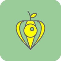 Physalis Filled Yellow Icon vector