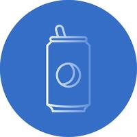 soda lata plano burbuja icono vector