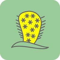 Cactus Filled Yellow Icon vector