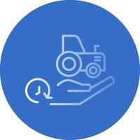 Machines Renting Flat Bubble Icon vector