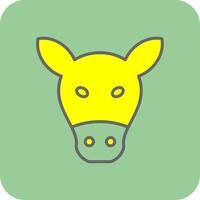 Cow Filled Yellow Icon vector