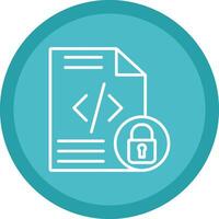 Protected Line Multi Circle Icon vector