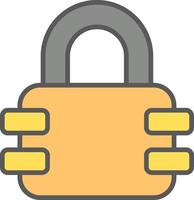 Padlock Line Filled Light Icon vector