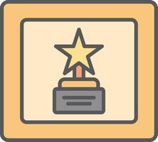 Frame Line Filled Light Icon vector