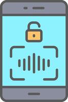 Smartphone Line Filled Light Icon vector