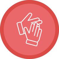 Clapping Line Multi Circle Icon vector