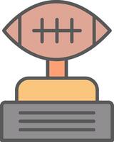 Football Line Filled Light Icon vector