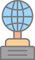 Globe Line Filled Light Icon vector