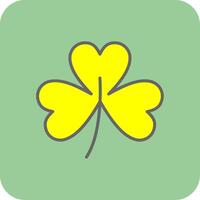 Clover Filled Yellow Icon vector