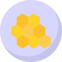 abeja colmena plano burbuja icono vector
