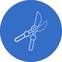 Purning Shears Flat Bubble Icon vector