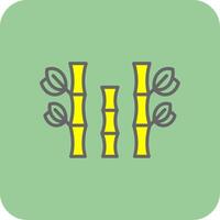Bamboo Filled Yellow Icon vector