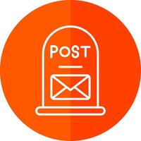 Post It Line Red Circle Icon vector